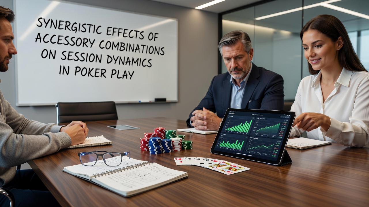 Detailed view of poker accessories working together during active play with visible session flow elements