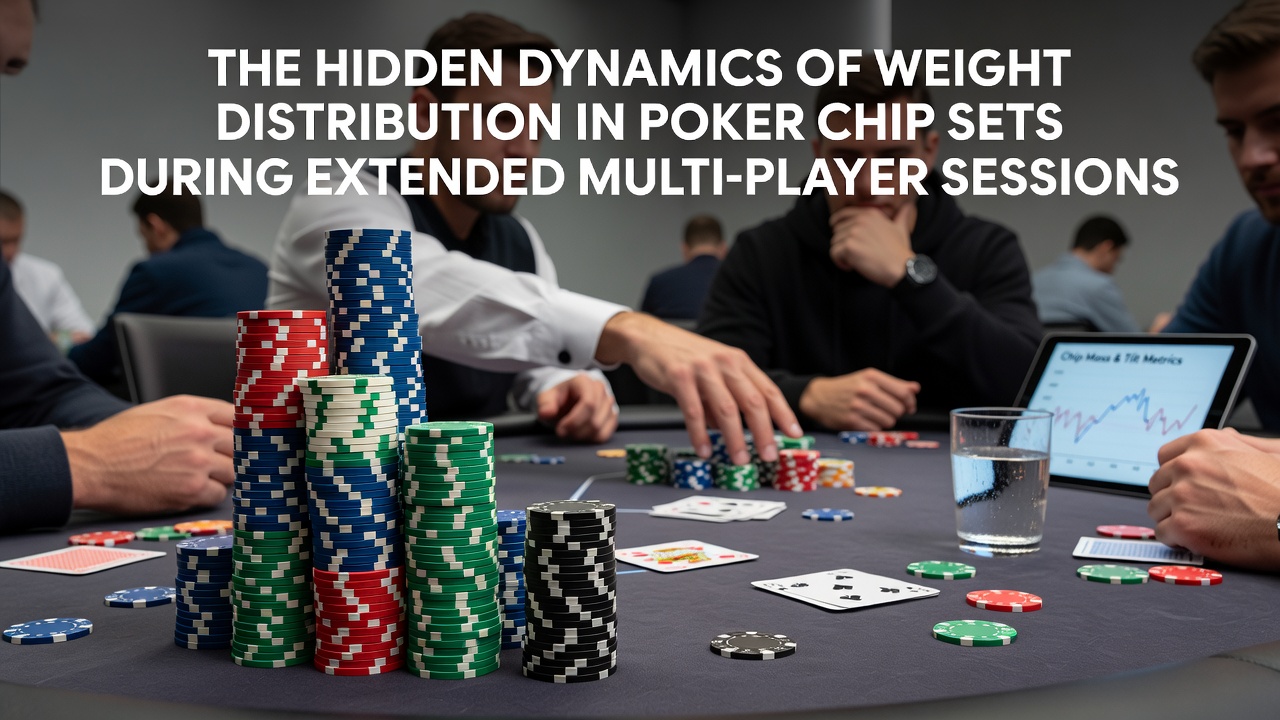 Close-up view of poker chips in motion across a table surface highlighting weight shifts in active play